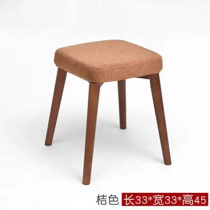 Креативный стул дома твердая древесина обеденный стол ткань туалетный стул мода макияж барный стул - Цвет: Color 9