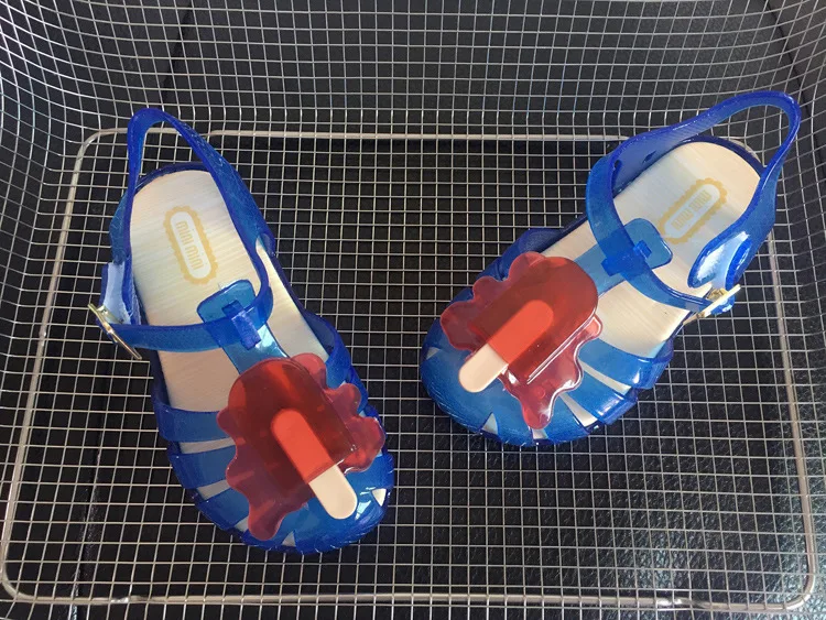 Childre сандалии летние девушки прозрачная обувь мини Мелисса сладкий обувь мороженое противоскользящие детские сандалии Водонепроницаемый модная детская одежда обувь