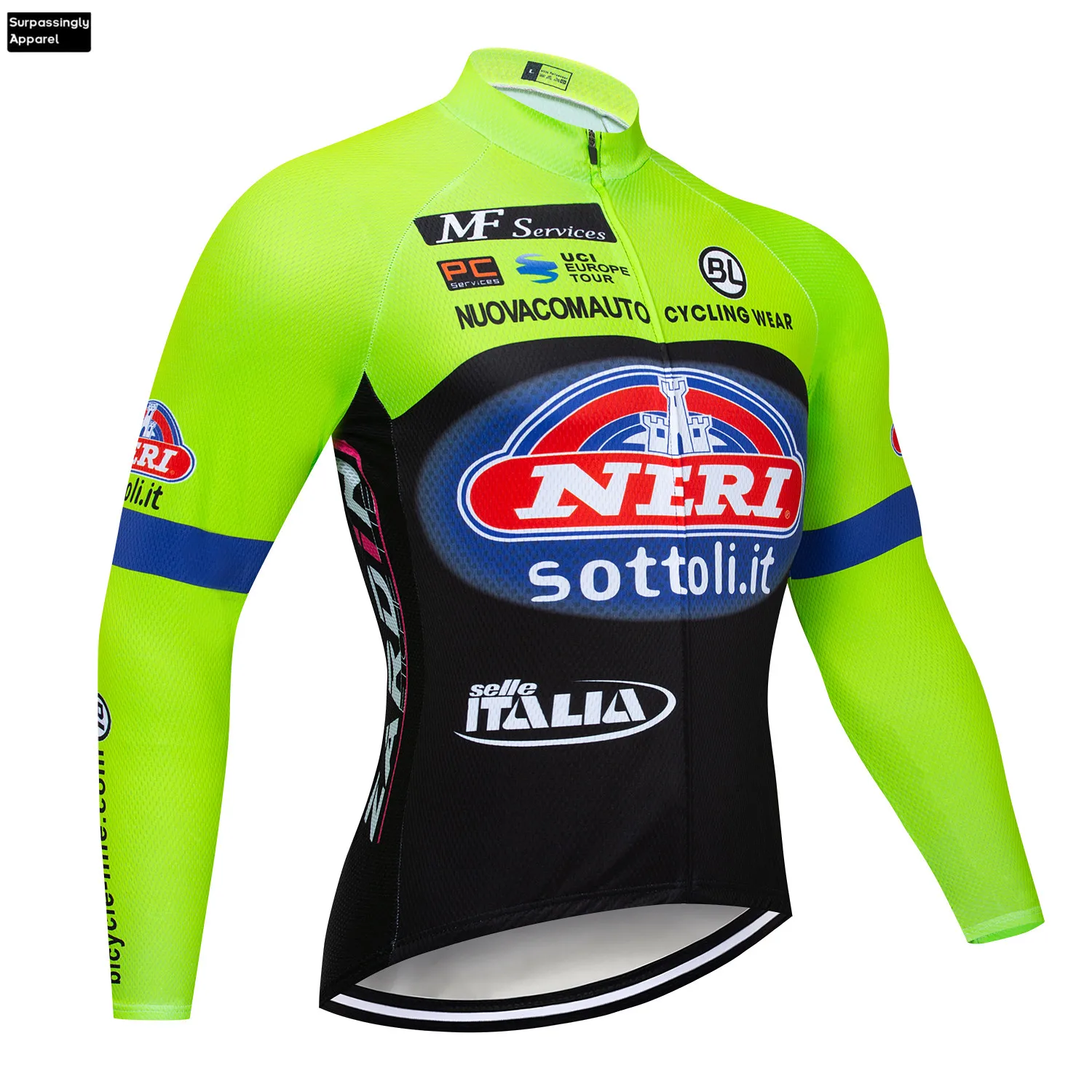 Fluo Green Sottoli велосипедная майка с длинным рукавом для мужчин, для мотокросса, для горного велосипеда, одежда для велоспорта DH MTB, Спортивная весенняя одежда