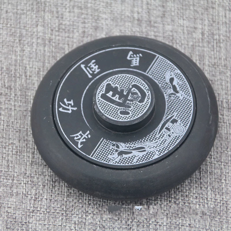 

1 Piece Round Chinese Traditional Calligraphy Ink stone for Grinding Ink 10x3cm 550g