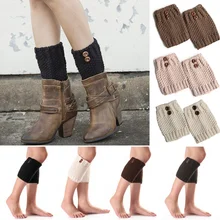 1 пара,, женские короткие вязаные гетры на пуговицах, осенне-зимние вязаные сапоги, носки с манжетами, гетры, полый верх ботинок