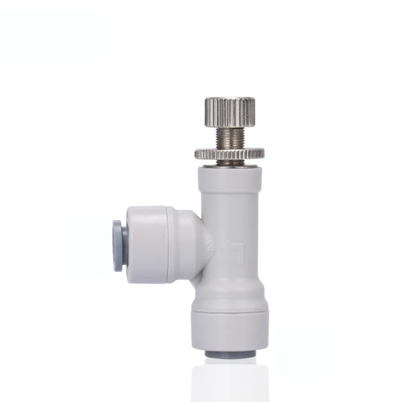 

1/4" OD Tube RO Water Filter Quick Connector Reverse Osmosis Flow Regulating Valve Tight Junction Double Sealing PE Pipe Fitting