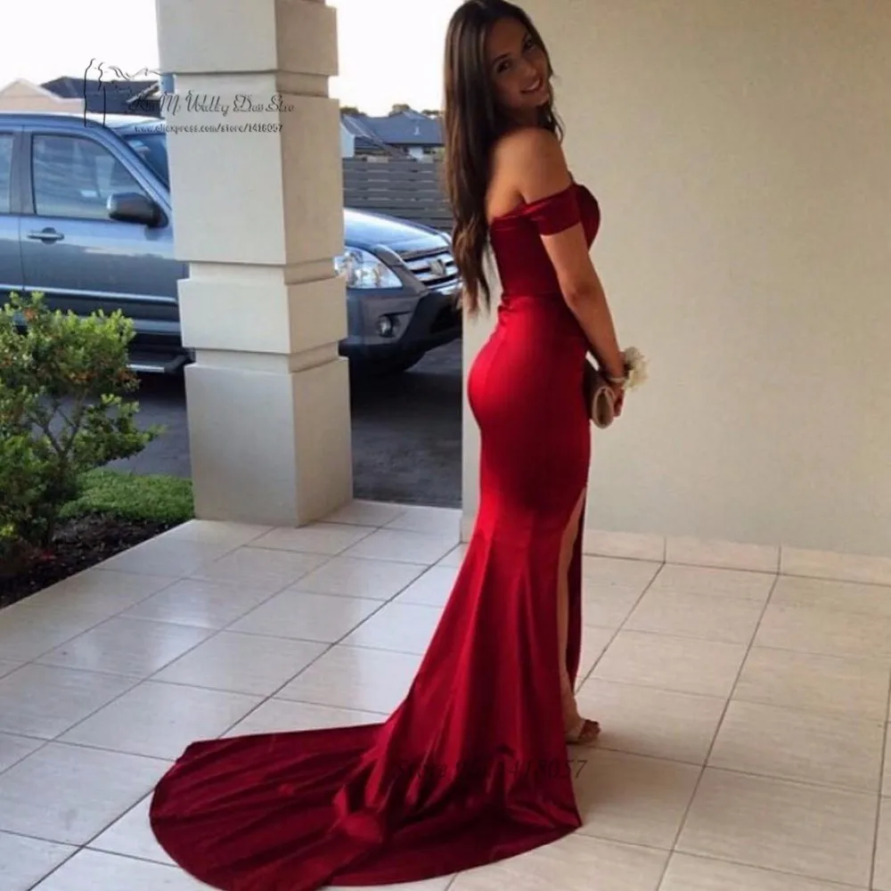 Sexy Vestidos de Celebridades Vermelho fora do