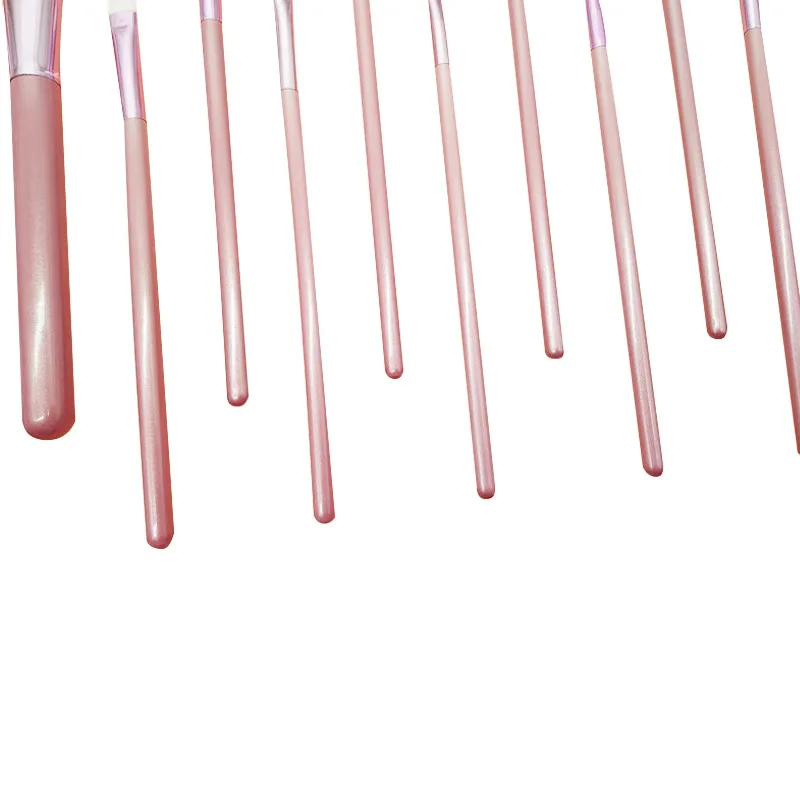 Pink Soft Face Makeup Brushes Tool Set Cosmetic Professional Eyeshadow Powder Best Beauty Make Up Brushes Bag roll 15pc Blending 09 (6)