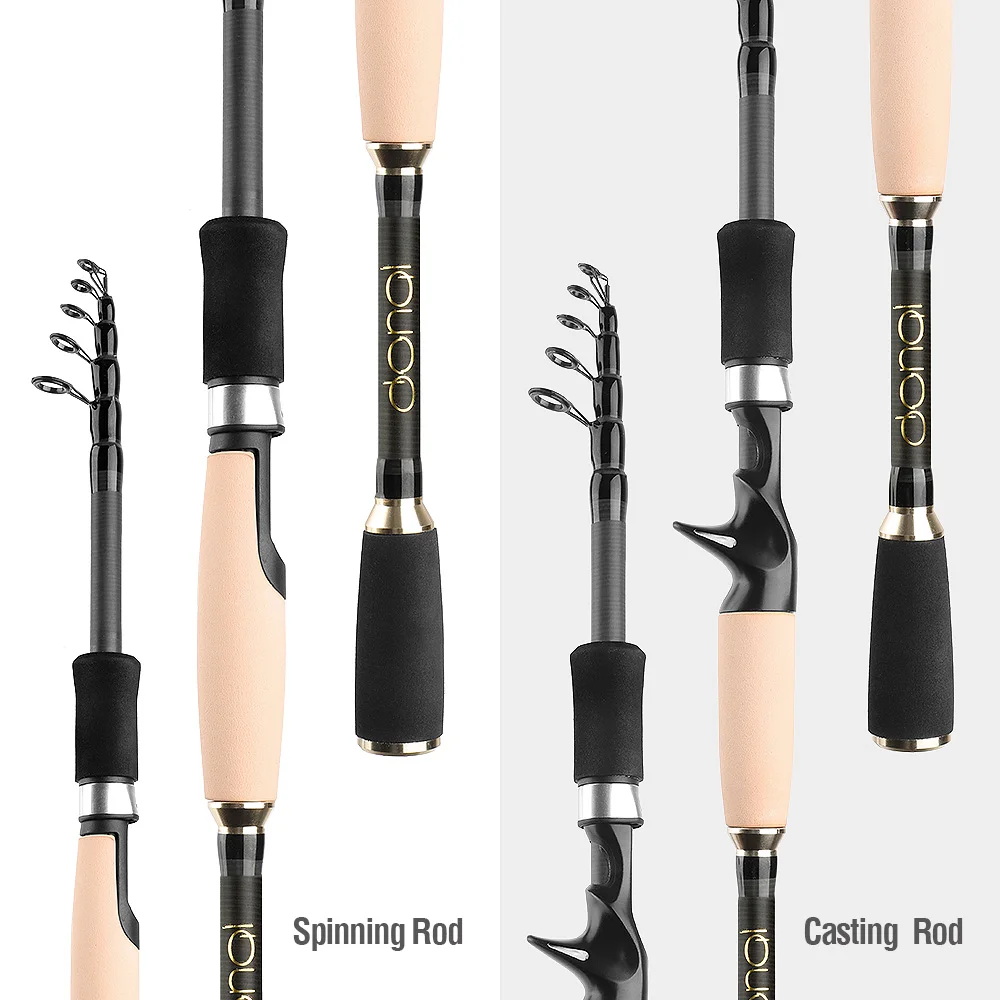DONQL 1Pcs Telescopic Fishing Rod Spinning Casting lure weight Ultralight Carbon Fibe Rod Power Hand Fishing Tackle Fish Pole主图02 (2) - 副本