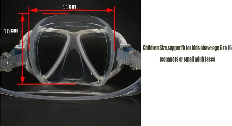 1 комплект, детские очки для подводного плавания и подводного плавания, набор из закаленных очков для дайвинга, сухая трубка с защитой от