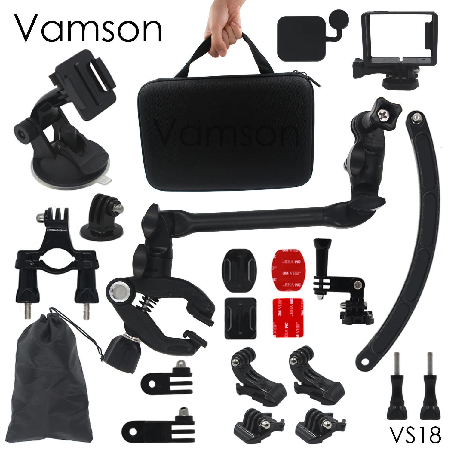 

GoPro Accessories Big Performance Show Video 360 Music Clips Tripod Flat Suction Cup Monopod For Go pro Hero 4 3+ Xiaomi Yi VS18