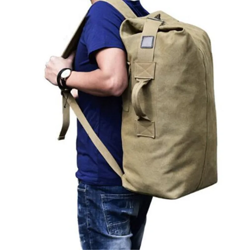 

Bolso Kiple Men's Luggage Bag Army Bucket Backpack Casual Back Pack Multifunctional Military Canvas Backpack Cheap Shoulder Bags