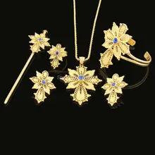 Новые Эфиопский Подвески с крестом/кулон/браслет/серьги/кольца/шпилька золото Цвет habesha изделия Африканские свадебные украшения комплекты