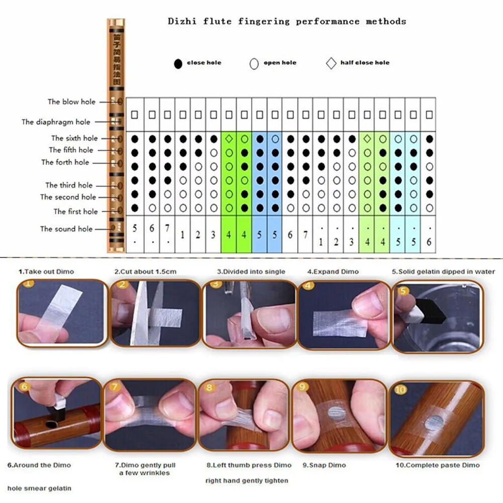 Китайский традиционный ручной Dizi Бамбуковые флейты в E F g ключ тон+ Флейта сумка+ Флейта мембраны для начинающих музыкальные инструмент