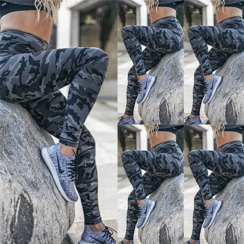 

Women Sport Pants Sexy Push Up Camouflage Pants Running Sport Gym Skinny Leggings Fitness Trousers
