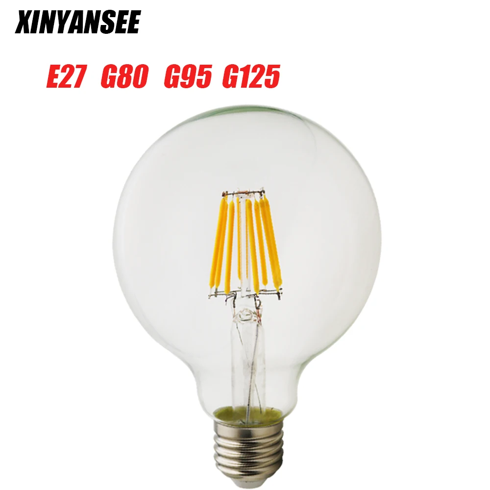 

Vintage Edison bulb E27 Filament lamp Vintage LED Bulb Lamp 220V Retro Candle Light 4W 6W 8W G80 G95 G125 Vintage glass bulb