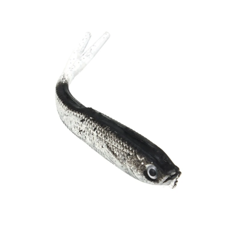 Hot Sale 10pcs/Set Soft Silicone Tiddler Bait Fluke Fish Saltwater