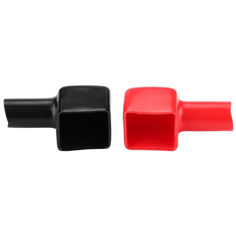 Крышка клеммы аккумулятора 2 шт автомобильные аккумуляторные клеммные колпачки покрывают положительные и отрицательные черные и красные ПВХ покрытия стойкие огнестойкие