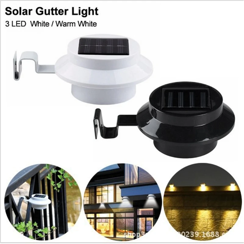 

Hot Solar Lithium Battery Fence Light Bar Sink Sink Eaves Lamp 3 LED Corridor Courtyard Garden Lights Solar Lights IP65