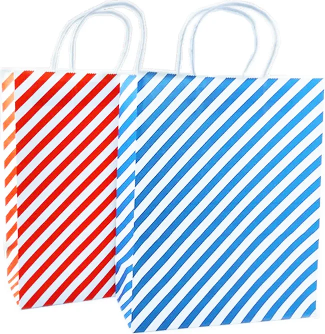 striped gift bags