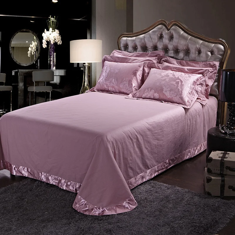 Waliicorners Silk Cotton Jacquard Golden Classic Bedding set Silky Smooth Duvet Cover Bed Sheet Pillowcases 19 2224012 - (2)