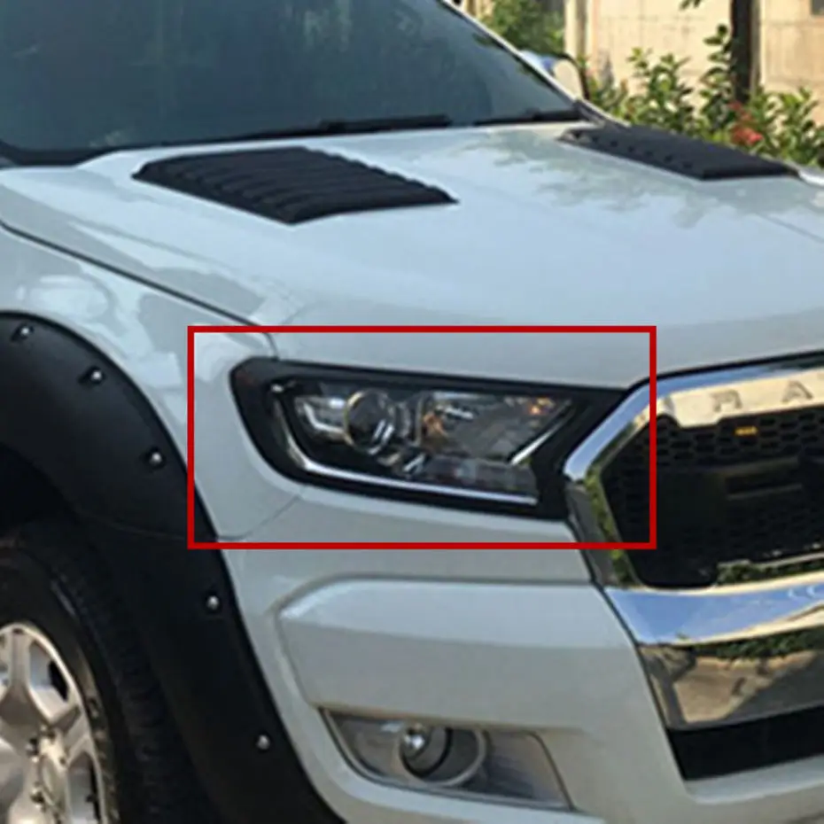 For Ford Ranger T7 Body Kits Cover Tuning Car Accessories Matte black ABS Plastic Auto Styling Moulding Accessory 2015-2017 020