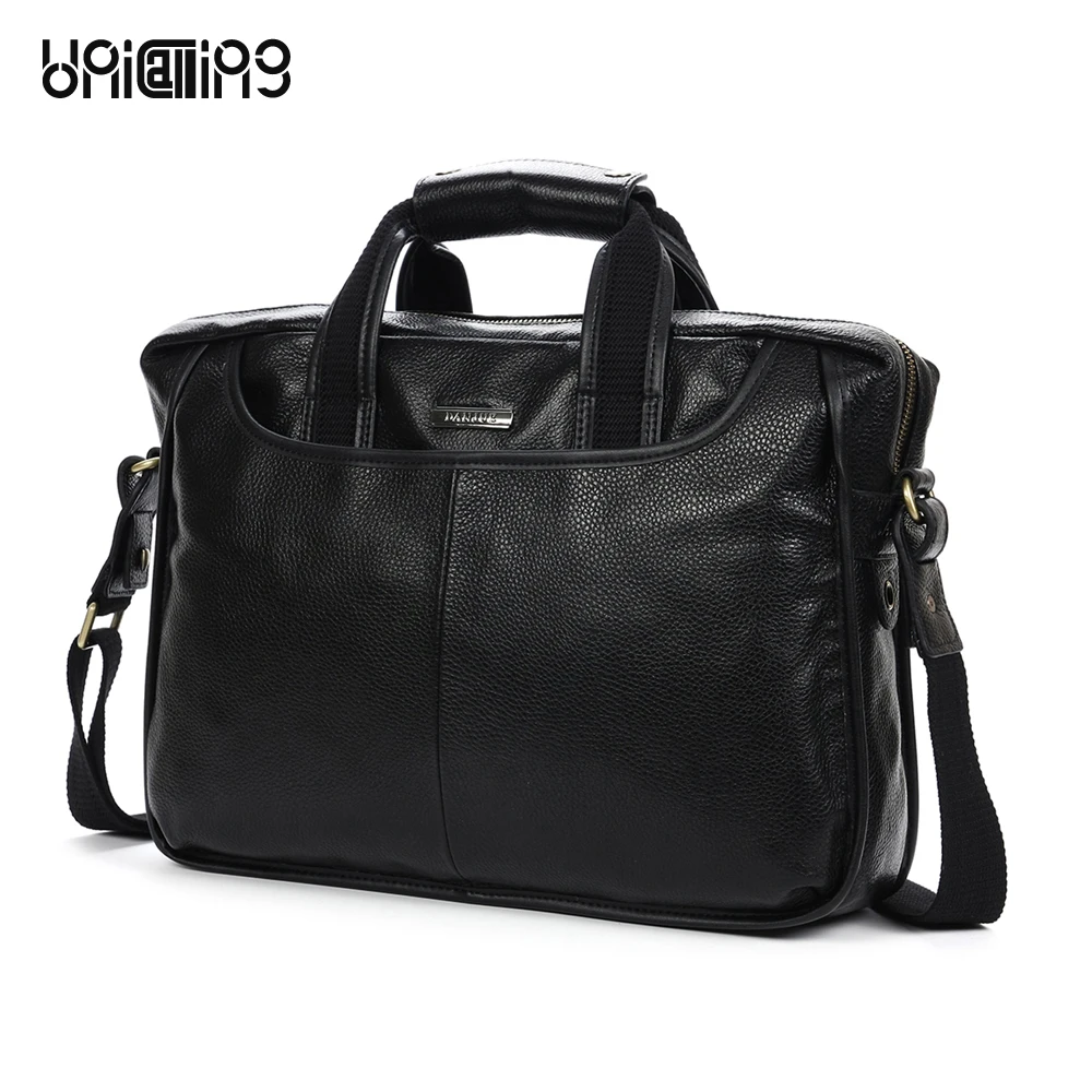 

UniCalling brand genuine leather large capacity 14" laptop computer bag Multifunctional leisure business travel bag real leather