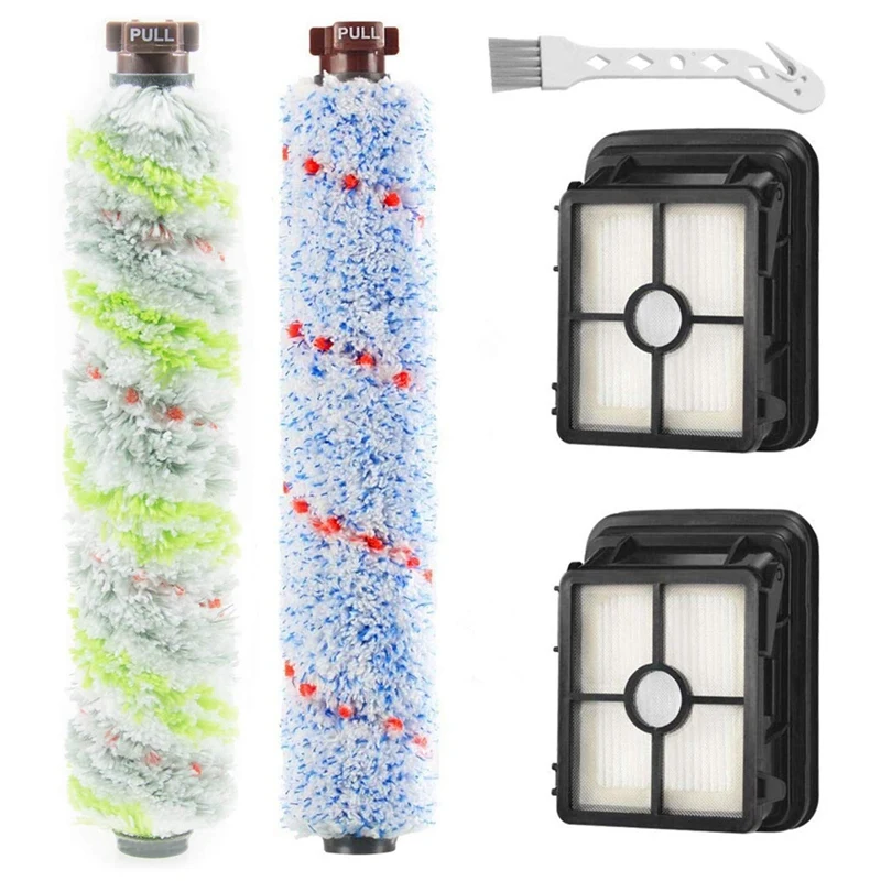 

2 Pack Multi Surface 1868 Brush Roll & 1 Pack Wood Floor 1926 Brush Roller and 2 Pack 1866 Vacuum Filter Compatible with Bisse