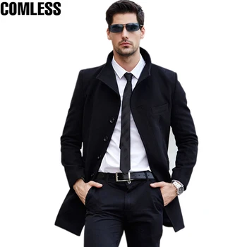 

2017 New Winter Plus Cotton Coat Men Long Trench Overcoat Men's Casual Thicken Jackets Outerwear Casaco Masculino Abrigo Hombre