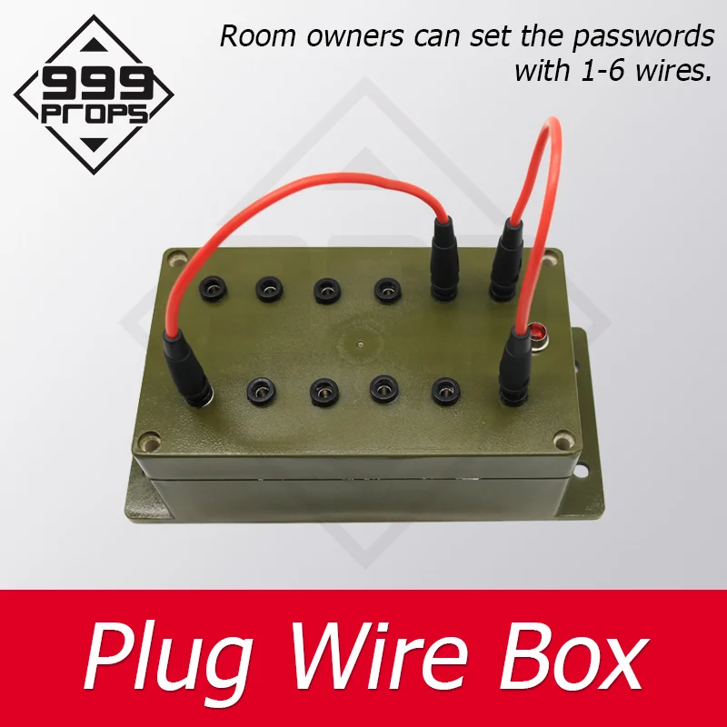 999PROPS Escape room takagism game props plug wire box all the wires are inserted into the right sockets to unlock charmber room