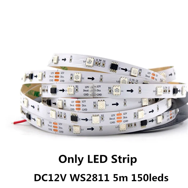 Светодиодная лента 5050 RGB индивидуально Адресуемая WS2811 IC Pixel полноцветный
