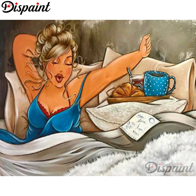 

Dispaint Full Square/Round Drill 5D DIY Diamond Painting "Fat woman" Embroidery Cross Stitch 3D Home Decor A06072