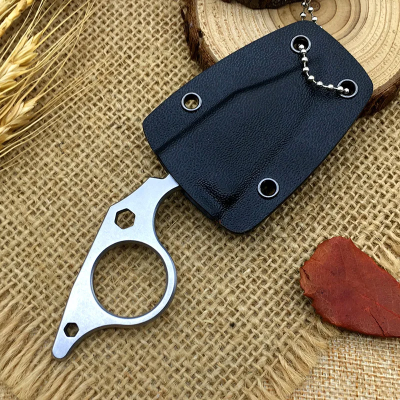 Швейцарский Многофункциональный шейный нож karambit, тактические маленькие ножи, messer KYDEX edc, инструмент для выживания, 440C, стальное лезвие, cs go couteau