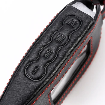 

Magicar 7/8/9 4 Buttons Remote Leather Car Key Cover Case For LCD Cover Two Way Car Alarm System M6/M7/M8/M9