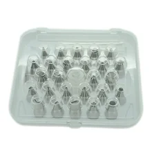 2 компл./лот) FDA высокое качество нержавеющая сталь 26 шт. Насадки для украшения торта набор