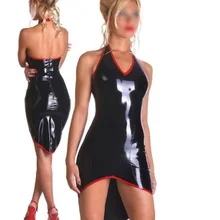 Латексное сексуальное платье feitsh экзотическое плотно прилегающее с молнией сзади плюс размер изготовление на заказ натуральные и ручной работы