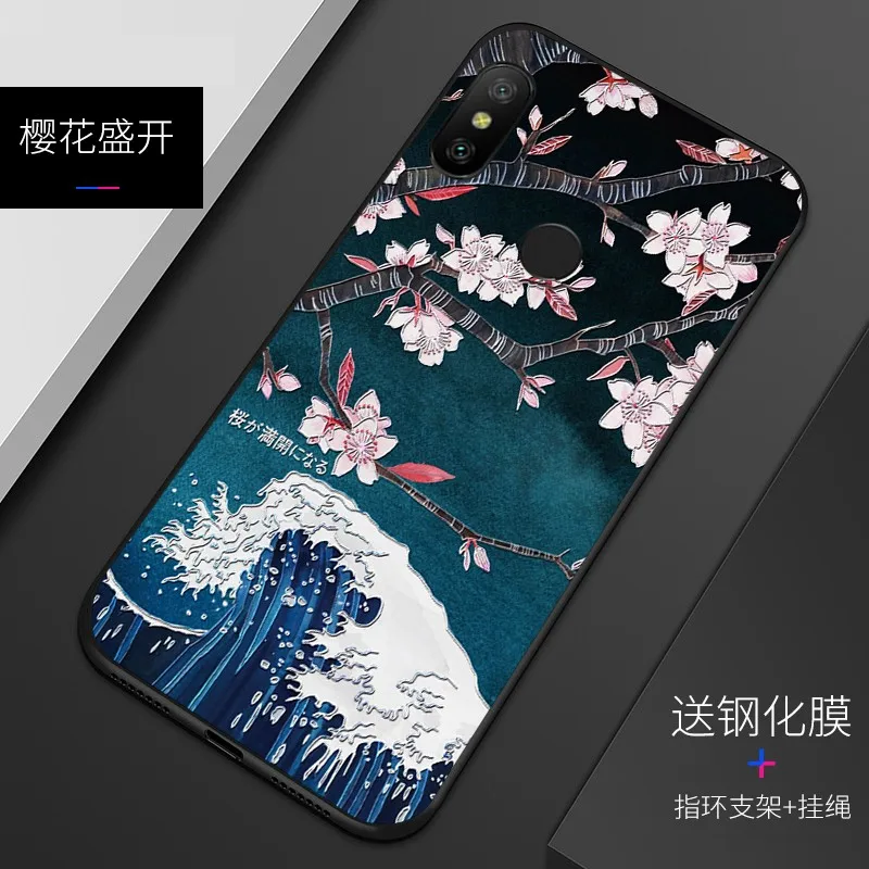 Рельефный Винтажный чехол в японском стиле для Xiaomi Redmi note 6 note6 Snow Mountain|Бамперы| |