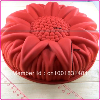 

food grade silicone new big sunflower silicacone cake tools / mold big