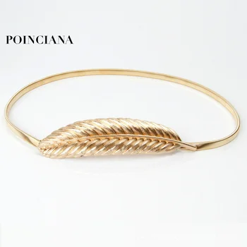 

leaf designer belts women high quality women belts waist elastic belts for women gold silver metal fashionable cintos autumn