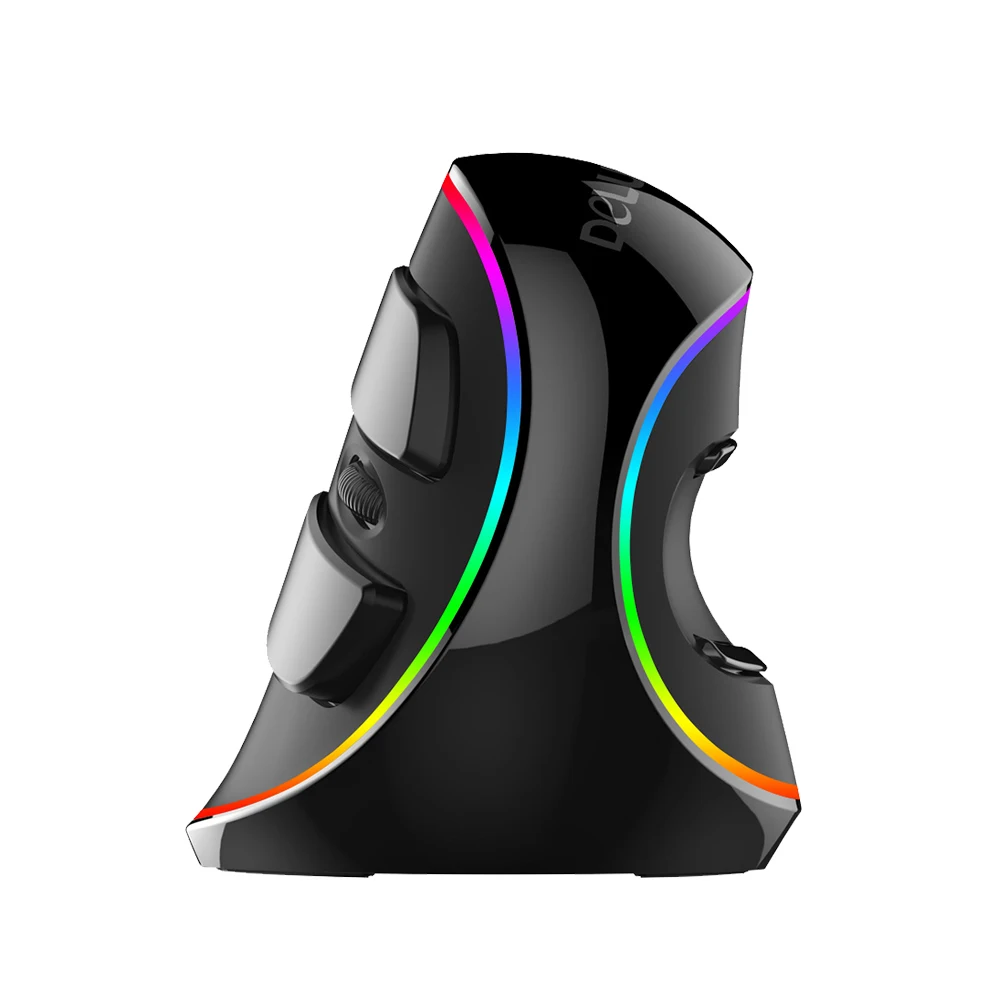 

Delux ComputerPC Mice RGB Wired Vertical Gaming Mouse Ergonomic USB Optical Healthy Mice for LOL Desktop Laptop computer Gamer