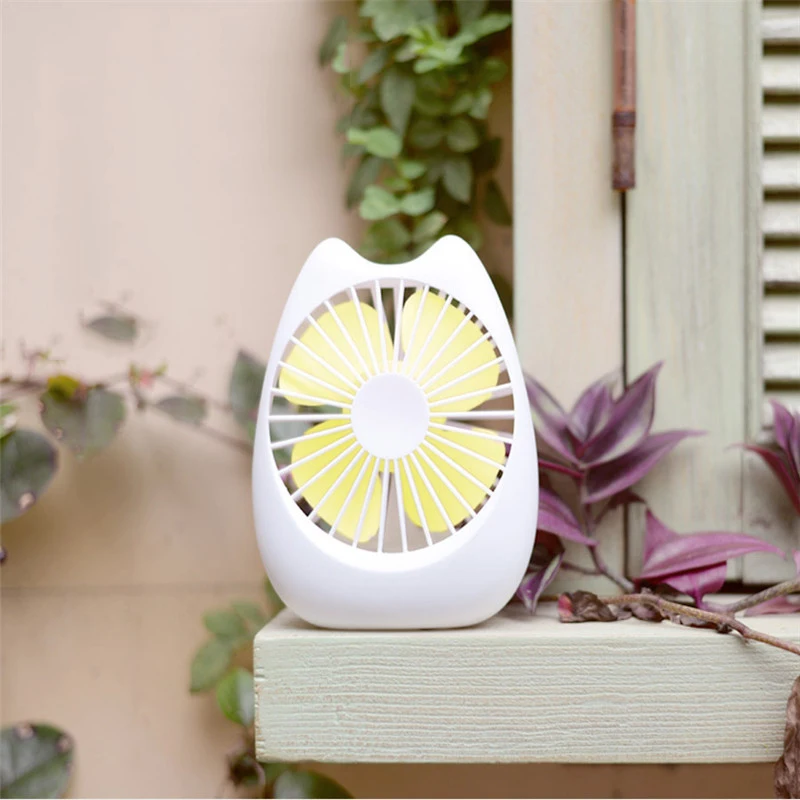 

4000mAh Large Capacity Built-in Battery Cute Cat Style Mini Desktop Summer Cooling Fan DC5V USB Rechargeable Portable Outdoor 3W