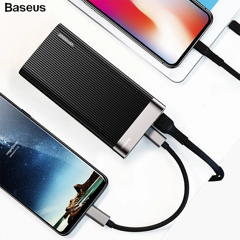 

Baseus 20000mAh Power Bank Digital Display PD Type C Fast Charge USB External Battery for MacBook Phone Tablet Phone Power Bank
