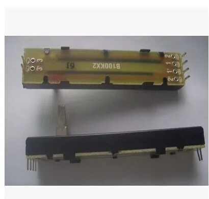 

B100K mixer double straight slide potentiometers 73MM shaft is 15 mm