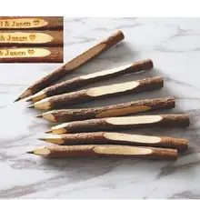 Тисненый ветка ветки персонализированные невеста жених имя Свадебный Деревянный Pen природа ручка Пользовательские Ручка вечерние пользу свадебные аксессуары