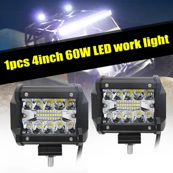 

2018 New 4 Inch 60W LED Work Light Bar for Offroad Boat Car Tractor Truck 4x4 SUV ATV CSL88