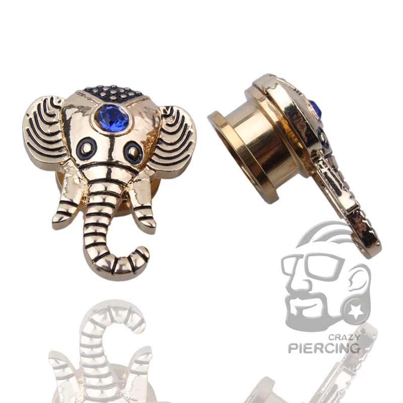 1 пара туннель для ушей из хирургической стали в виде слона|piercing body jewelry|body jewelryplugs