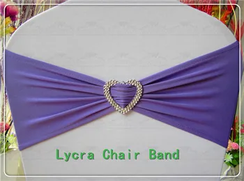 

1/2---With Heart Shape Buckle--Spandex/Lycra/Expand Bands/Chair cover sash For Wedding Party Banquet Decorations