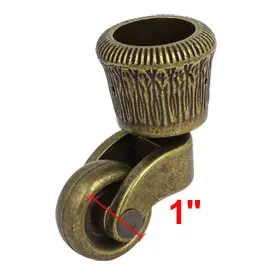 

Uxcell Hot Sale 1PCS 1.1-Inch Wheel Dia Swivel Round Cup Metal Caster Bronze Tone for Furniture Chair