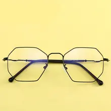 Высокое качество ультра легкие Модные мужские квадратные металлические очки оправа очки в ретро-стиле женщины чтения оправа для компьютерных очков NX
