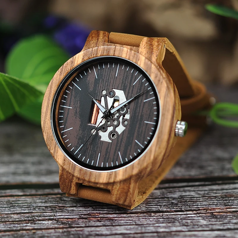 Relogio masculino Watch Men BOBO BIRD Unique Wood Quartz Wrstwatches Male Top Brand Design Elegant with Leather Bands