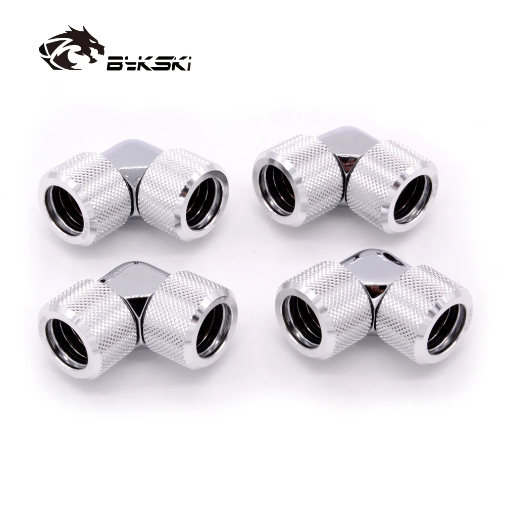 

Bykski 90 Degree Fitting use for OD12mm/OD14mm/OD16mm Hard Tube to Hand Compression Copper Fitting Double Interface 4pcs/lots