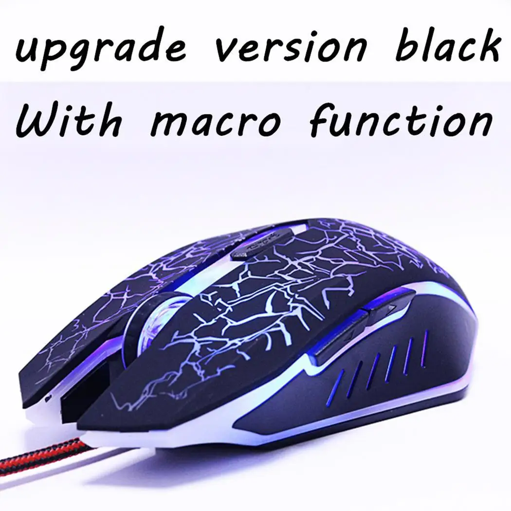 Anti-Skid Game Gaming Mouse 2400dpi Backlight Breathing Comfort Gamer Mice for Computer Desktop Laptop White Black New