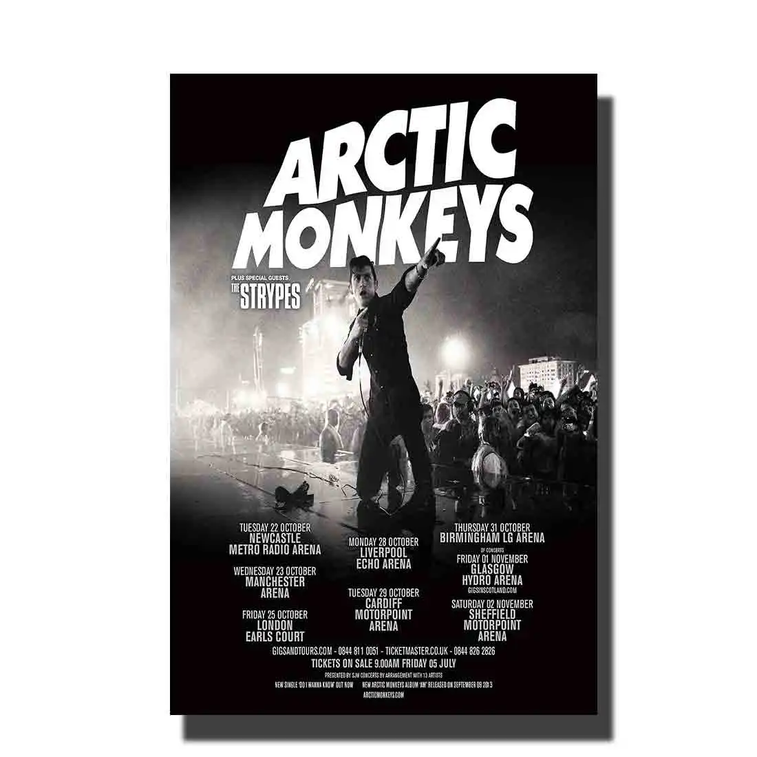 

Arctic Monkeys Am 2013 UK Tour Alex Turner Art Poster Print Home Wall decoration 8x12 12x18 24x36 decor canvas room decor