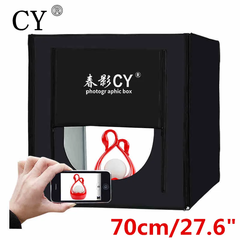 

CY 70*70cm LED Photo Studio Softbox Shooting Light Tent Soft Box+Portable Bag+AC Adapter for Jewelry Toys Shoting Fast Shipping